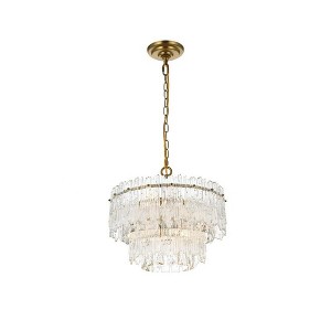 Elegant Lighting Emilia 4 - Light Pendant in  Satin Gold - 1 of 4