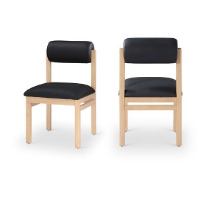 Meridian Furniture,Roundhill Vegan Leather Upholstered Dining Chair, Set of 2 - 1 of 4