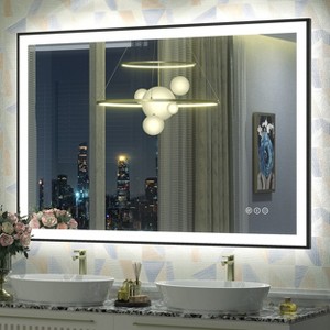 Apmir Super Bright Front & Back LED Lighted Anti-Fog Aluminum Alloy Framed Tempered Glass Bathroom/Vanity Mirror with ETL & 3-Year Warranty - 1 of 4