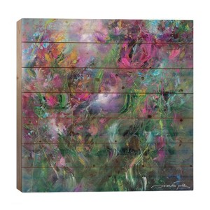 26" x 26" Thousand Kisses Deep Wood Print by Jaanika Talts - iCanvas: Transitional Style, Botanical Abstract Wall Art, No Battery Required - 1 of 3