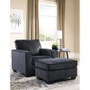 Altari Ottoman Slate - Signature Design by Ashley: Upholstered, No Assembly Required - 3 of 4
