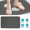 NewHome "28.34x16.73in Non-Slip Shower Mat with Drain Quick-Drying PVC Loofah Bath Mat for Bathroom" Grey - 2 of 4