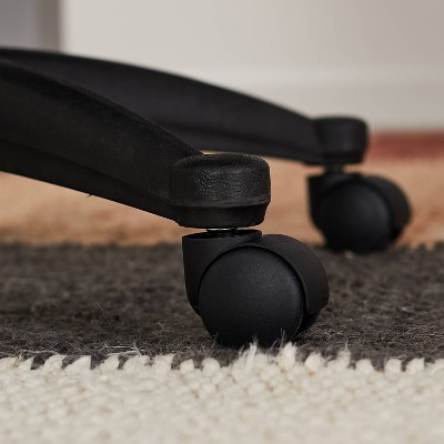 Modern Executive High-Back Black Microfiber Swivel Office Chair