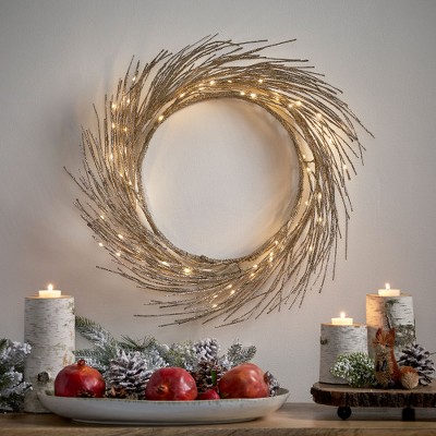 15.24" Wreath With Led Lights