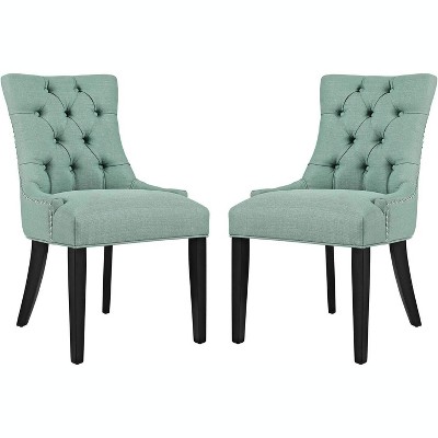 Modway Regent Dining Side Chair Fabric Set of 2 Laguna