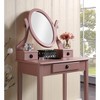 Moniys Wood Moniya Makeup Vanity Table and Stool Set - 3 of 4