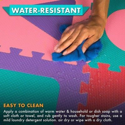 Colorful Shapes and Colors Foam Puzzle Play Mat, 36 Sq Ft