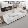 85" Modern 3-Seater Sofa, Adjustable Armrests, Plush Chenille Upholstery, Deep Seat & Button Tufted Back. For Living Room, Bedroom. Easy Assembly. - 2 of 4