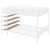 NicBex Twin Over Full Metal Bunk Bed with Guardrail,Loft Bed with 5-Tier Shelves for Bedroom,Black/White - 4 of 4
