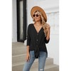 Womens Cardigan V Neck Long Sleeve Twist Front Button Up Sweater Cardigan - 2 of 4