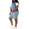 Agnes Orinda Women's Plus Size Trucker Zipper-Front Sleeveless Crop Sport Denim Vests - 2 of 4