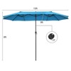 Tangkula 15FT Double-Sided Twin Patio Umbrella Extra-Large Market Umbrella for Outdoor - 4 of 4