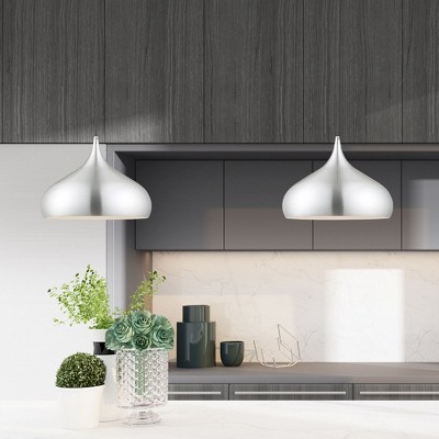 Mini Brushed Aluminum 1-Light Indoor/Outdoor Pendant