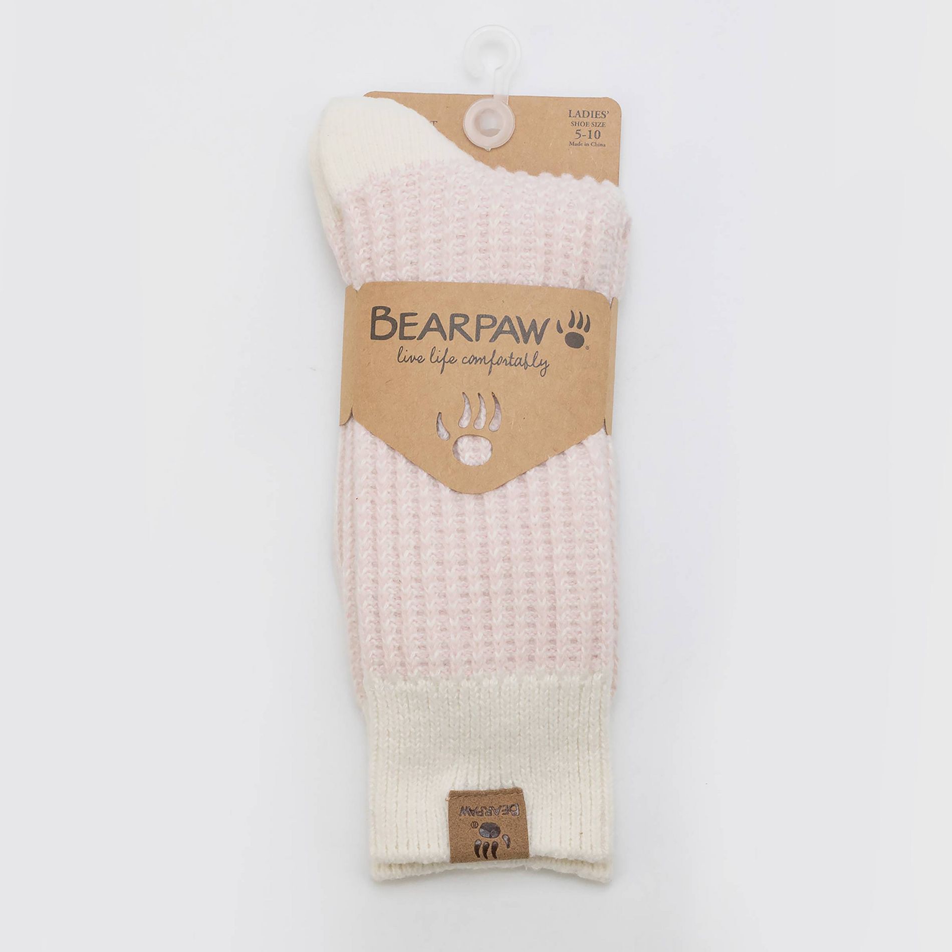 Bearpaw Women's Boot Garter Stitch Crew Socks 1pk - Lotus