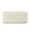 CAVINAS Modern Oval Boucle Teddy Ottoman Bench with Internal Storage,Upholstered Storage Bench for Bedroom,Living Room - 2 of 4