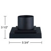 John Timberland 5 3/4" Wide x 3 1/2" High Modern Post Light Mount Adapter Porch House Exterior Outside Set of 2 Weatherproof Black Metal Front Door - 4 of 4