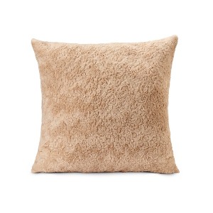 HGTV Curlicue Faux Fur Pillow Snowbound 14 x 20 inches - 1 of 4