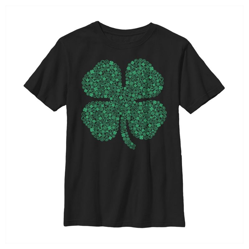 Boy's Marvel St. Patrick's Day Hero Icon Clover T-Shirt, 1 of 5