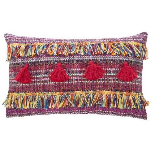 Nabbi Pillow - Multi - 12"X18" - Safavieh - image 1 of 3