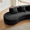 GDFStudio Mara 109'' Modern 5-Seater Curved Velvet Upholstered Sectional Sofa - 3 of 4