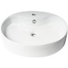 ALFI  ABC910 White 22Inch Oval Above Mount Ceramic Sink with Faucet Hole - 4 of 4