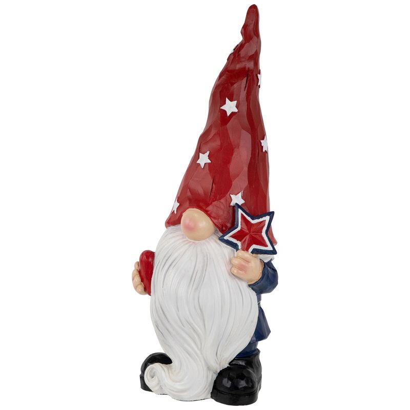 Northlight Gnome Holding Star Patriotic Outdoor Garden Statue - 16.5", 3 of 7