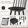 Arceso 360¡ã Swivel Bar Stools Set of 3, Black Windsor Farmhouse Stools with Spindle Back, 25 Inch Counter Height for Kitchen Island and Dining Room - 3 of 4