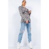 Slickblue Long Sleeve Belted Oversized Blazer for Women, Lined with Front Button and Pockets, Grey, Size S-L - 3 of 4