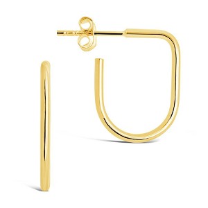 SHINE by Sterling Forever Sterling Silver Linear Hoop Earrings - 1 of 3