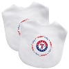 BabyFanatic Officially Licensed Unisex Baby Bibs 2 Pack - MLB Texas Rangers - 2 of 3