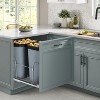 Pull Out Trash Can Under Cabinet 2x25 Qt, Under Sink Garbage Can, Double Recycle Bin with Steel Slides, Waste Container for Kitchen, Office - 2 of 4
