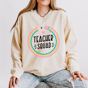 Simply Sage Market Teacher Squad Pencil Lightweight Garment Dyed Sweatshirt - 1 of 4