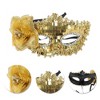 Unique Bargains Floral Sequins Half Face Party Mask 1 Pc - 3 of 4