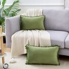 Unique Bargains Farmhouse Bedroom Decorative Velvet Pompoms Fringe Throw Pillow Covers 2 Pcs - 3 of 4