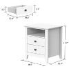 FUFU&GAGA White Modern Style Nightstand  A Versatile Choice End Table Bedside Table with Drawer Open Shelf - 2 of 4