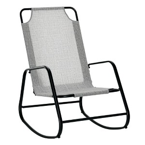 Garden Rocking Chair, Outdoor Indoor Sling Fabric Rocker for Patio, Balcony, Porch - 1 of 4