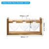 Unique Bargains Wood High Boron Silicon Glass Desktop Decorative Home Office Decoration Planter Terrariums Wooden Color 3 Bulbs - 2 of 4