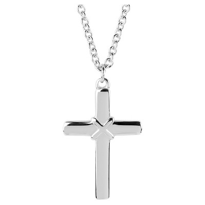 West Coast Jewelry Stainless Steel Cross Pendant Necklace