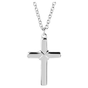 Women's West Coast Jewelry Stainless Steel Cross Pendant Necklace - 1 of 3