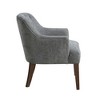 Tufted Back Modern Accent Chair with Foam Seat, Attached Cushions and Espresso Legs - 3 of 4