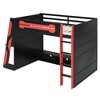 Polibi Full Size Gaming Loft Bed with Built-In Desk, RGB Light, Multi-Tier Shelving & Charging Station - 4 of 4