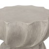 NAYSAYE Patio End Table Canis Side Table with Sunburst Top for Outdoor Use, Gray, 14"*14"*18.5" - 4 of 4