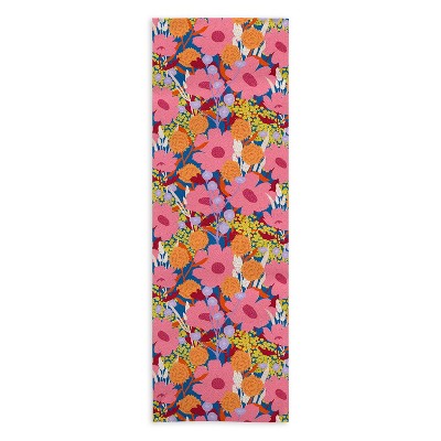 Sewzinski Pink Wildflowers 24" x 70" Yoga Mat Towel - Society6