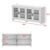 Famapy Sophisticated White Accent Cabinet Storage Cabinet: Elegant Storage with Rich Wood Grain Finish - 3 of 4