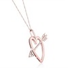 Pompeii3 14k Heart & Arrow Diamond Pendant Necklace in White Yellow, or Rose Gold 1" Tall - 2 of 4