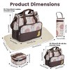 5Pcs Baby Nappy Diaper Bags Set Mummy Diaper Handbags with Diaper Pad Food Bag Bottle Bag Travel Tote Bags For Mom Dad - 3 of 4