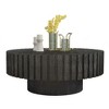 Modern minimalist circular black coffee table,space aesthetics suitable for easy assembly in living rooms, study rooms, and dining rooms - 4 of 4