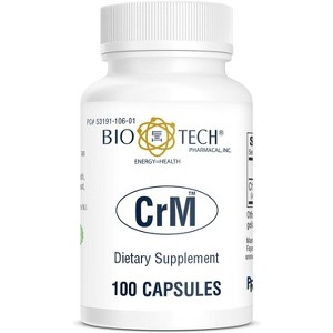 Bio-Tech Pharmacal CrM  Dietary Supplement – 100 Capsules - 1 of 4