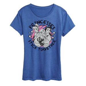 Women's - Disney - Princesses Stick Together Short Sleeve Graphic T-Shirt - 1 of 4