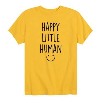 Boys' Happy Little Human Short Sleeve Graphic T-Shirt - Yellow